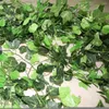 Decorative Flowers Simulation Creeper Rattan Home Decoration Artificial Ivy Leaf Wreath Plant Vine Fake Leaves Flower Green 2023