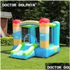 Inflatable Bouncers Playhouse Swings Bouncers Dr. Dolphin New Childrens Air Balloon Theme Bounce House With Slide Indoor And Outdoo Dhsqc
