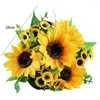 Decorative Flowers Helpful Simulation Flower Clear Texture Eye-catching Artificial Bouquet Wedding Props