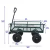 Autres fournitures de jardin Kraflo Utility Wagon Yard Chariot en métal Capacité de poids de 550 lb avec chariot pliable latéral amovible robuste Whe DH16H