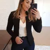 Damespakken Herfstmode Dames Effen kleur Lange mouw Opstaande kraag Slims Fit Blazer Jas Dameskleding Blazers