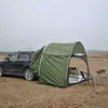 Carpas y refugios SUV negro Carpa de extensión trasera para automóvil Almacenamiento de bicicletas Acampar al aire libre Multiuso Gran espacio Oxford Recubierto de plata Tour impermeable