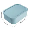 أدوات المائدة مجموعات حاويات Bento Box Silicone مع 3 مقصورات غطاء حاوية تخزين قابلة للتكديس لتناول طعام الغداء