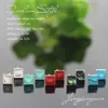 Stud Earrings VAE14 925 Sterling Silver Korean Style Simple Square Multi-color Painted Shell Wholesale