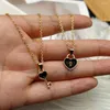 Pendant Necklaces 2pcs Couple Necklace For Women Fashion Key Lock Link Chain Jewelry Delicated Heart Friendship