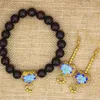 Collana Orecchini Set Prezzo all'ingrosso Granato naturale Pietra 8mm Perline rotonde Bracciali Gioielli cloisonné color oro 7,5 pollici B3103