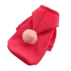 Vêtements pour chiens vêtements d'hiver pour animaux de compagnie chiens pompon à capuche chiot sweat à capuche manteau chaud pull temps froid Costume pour petit moyen grand