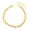 Link Armbänder Kette Gold Curb Sicherheitsnadel Armreifen für Frauen Chunky Cuban Wrist CZ Pave Großhandel JewelryLink