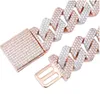 Bracelet Full Diamond Nail Pendant Bracelet Micro Cubic Zirconia Copper Pendant 4 Colour Set Diamond Miami High Quality Hip Hop