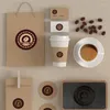 Presentförpackning 500 st tack klistermärken för småföretagens lim klistermärke Etiketter Rund kaffesparty Bakning Kaka Tätning Dekoration