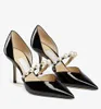 Yeni Yaz Lüks Aurelie Kadın Sandalet Ayakkabı Siyah Sivri Burun İnci Süsleme Yüksek Topuklu Pompalar Kutu Ile Parti Düğün Ayakkabı, AB 35-43 Orijinal Kutu