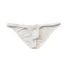 Majaki bikini briefy mężczyźni podnośnik torebka g-string stringi mężczyzna Man Ice Silk Thong Bielizna