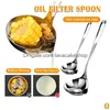 Cuillère À Soupe En Acier Inoxydable 304 Passoire Long Manche Filtre Graisse Huile Soupe Séparation Cuillère Cuisine Drop Delivery Ho Dh5Gj