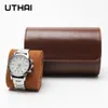 Watch Boxes Cases Watch box Men and Women Multifunctional 2Grids leather storage and packaging wrist watch boxes high quality gift box UTHAI U08 230222