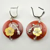 Pendant Necklaces 5pcs Chinese Traditional Plum Blossom Flower Necklace Natural Red Stone With Yellow Shell Beads DecorationPendant