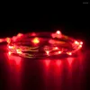 Cordes 10pcs multicolore DC 4.5V 20leds 2m fil de cuivre LED guirlande lumineuse alimentée par batterie pour la décoration de mariage de vacances de Noël