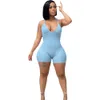 concepteur Solide Dos Nu Court Femmes Combinaisons 2023 Bandage Maigre Y2K Combishorts Blanc Pit Strip Sexy Body 9325
