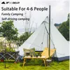 Tentes et abris 3F UL GEAR Tribe Pyramid Tipi 46 personnes grande tente chaude grande tente extérieure coupe-vent imperméable famille camping et randonnée tentes J230223