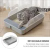 その他の猫用品Sリッターボックスペットトイレ盆地半閉じた犬のきれいな砂箱トレイ子猫スクーパーアンチスプラッシュボックス230222