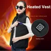 Gilets pour hommes 17 zones chauffantes électriques USB veste chauffante hommes femmes bodywarmer chaleur intérieure e chauffante 230223