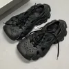 2023 nieuwe herensandalen LACE UP IN ZWART sportstijl retro mode casual sandalen runner lopen bieden gemakkelijke comfortabele sandaal gemakkelijk te dragen opstijgen met originele doos