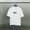 Men's T-Shirts Mens Designer SAN Shirt Rubber Letters Summer Tees T-Shirt High Street Hip Hop Unisex Cotton Sport Tops