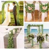 Decorative Flowers 1PCS Artificial Plants Home Decor Green Silk Hanging Vines Fake Leaf Garland Leaves Diy For Wedding Party Room Garden