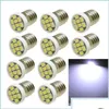 Bil bbs 10 st e10 ey10 3020smd 8 led vita lampor miniatyrskruv bb lampa för diy lionel dc 12v droppleverans mobiler mot 1p