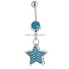 Navel Bell Button Rings D0394 Star Belly Ring Mix Colors Drop Leverans smycken Body Dhgarden DHWDW