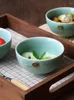 Bowls Ceramic 4.5-inch Bowl Household Rice Celestial Glaze The Twelve Chinese Zodiac Signs Kitchen Tableware Soup