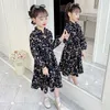 Girl's Dresses Baby Girls Dresses For Kids Clothes Spring Autumn Cotton Floral Print Teens Dress Long Sleeve Cute Children Outfits Vestidos