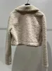 女性用ジャケットザックアイサファッションラペル長袖シングル胸フリーステクスチャショートシャツジャケット女性秋と冬のモデル230222