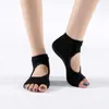 5pc Socks Hosiery Toeless Non Slip Women Yoga Socks with Grips for Pilates Ballet Barre Dance Barefoot Open Open Tee Gym Sport Socks Z0221