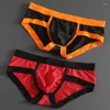 Underpants Men's Cotton Briefs Panties Bulge Pouch Underwear Solid Boxer Shorts Men Sexy Low Rise Thong Lingeries