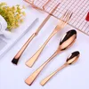 4 Pieces Wed Set Silverware Fork Spoon Knife Cutlery Set Steel Flatware Tableware