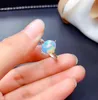 Cluster Rings Elegant Birthday Gift Super Quality Real Natural Opal 925 Sterling Silver Fine Jewelry For Men Or Woman