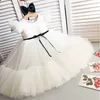 Girl's Dresses Baby Girl Mesh Princess Dress Summer Short Sleeve Solid Vintage Dress Ball Gown Dress Party Tutu Custome Daily Casual Clothes Z0223