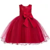 Robes de fille Vêtements pour enfants Nouvelles filles robe couleur unie conception robe de bébé Boutique fleur enfants robes pour filles vêtements décontractés 3-10 ans