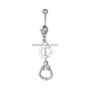 Navel Bell Button Rings D0174 Diamonds Style Belly Ring Mix Colors Drop Delivery Jewelry Body Dhgarden Dhokn