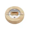 Apriscatole Logo personalizzato all'ingrosso Apribottiglie di vino naturale Mini magneti per frigorifero in legno vuoto Birra per consegna domestica Drop Home Gard Dhgmc