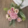 Flores decorativas Hydrangea Artificial Flor Wedding Bouquet Garden Decoração ao ar livre Decoração de seda Daisy Girassol Fake Home Christmas Arranjo