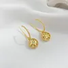 Dangle EarringsファッションクリエイティブジュエリーS925スターリングシルバースタースタッド女性ドロップイヤリング2023 18Kゴールドメッキ