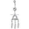 Navelklockknapp ringer D0380 Belly Ring Mix Colors Drop Leverans smycken Body Dhgarden Dhtyq