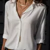 Camisas de blusas femininas gentilve gentillove elegante manga longa de grande tamanho em vescícios de chiffon blusa de chiffon mulheres tops femininos camisetas casuais