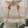 CC 해변 가방 고급 디자이너 여행 어깨 가방 쇼핑 해변 가방 Deauville Genuine Leather Women 's Pearl Wallet Tote Bag 크로스 바디 패션 Pochette Car