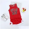 Kleidung Sets 17 Jungen und Mädchen Basketball Kleidung Sport Anzug Weste Shorts Baby Sommer Kinder Anzug262L Drop Lieferung Kinder Maternit Dhtx9