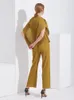 Women's Pants s Spring Summer Autumn Women Casual Elegant Ladies Miyake Designer Loose Straight Pleated High Waist Trousers In Stock 4001 230222