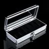 BEKIJKBOEKS Cases 6 Grid Card Slot Watch Safe Exhibition Box Sieraden Horloges Aluminium legering Display Storage Case Transparant Watch Stand Box 230222