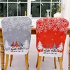 Chair Covers Christmas Dining Cover Nordic Style Gnome Print Sleeve Anti-slide Kitchen Decoration Slipcover Banquet Props