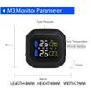 M3 CAR Moto Moto Hoterproof Motorporticle Resident Tyre Resident System TPMS TPMS Wireless LCD Display Display Internal أو Offic